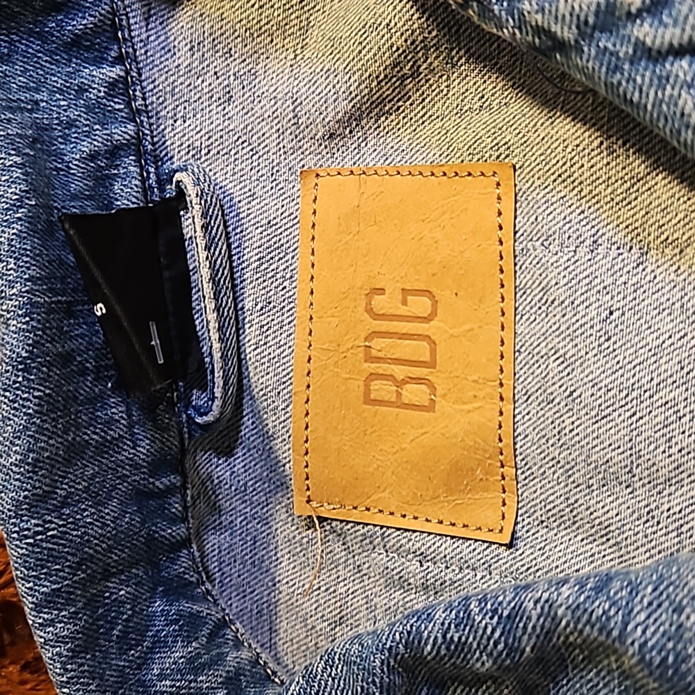 Bdg Patchwork Oversized Denim Jacket Sz Small Lik… - image 5